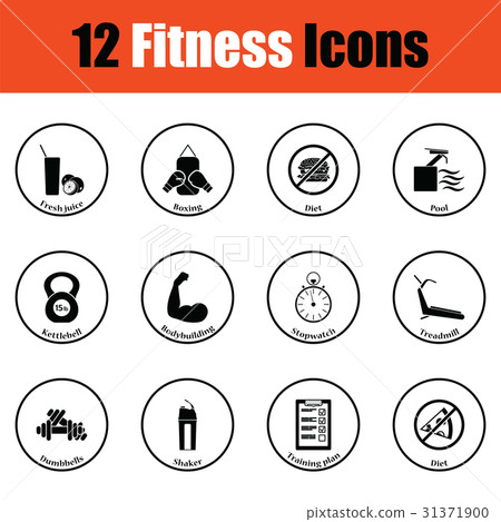 Fitness icon set Fitness icon set 31371900