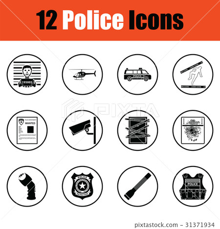 Set of police icons 31371934