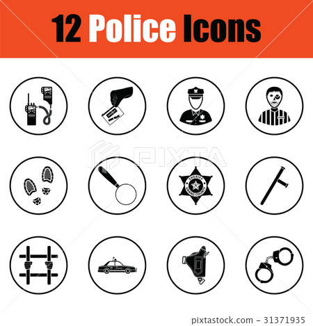 Set of police icons 31371935
