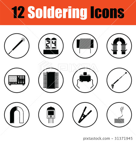Set of soldering  icons 31371945