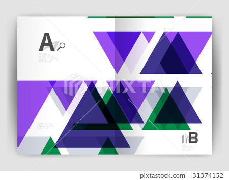 Vector triangle business annual report cover print Vector triangle business annual report cover print 31374152
