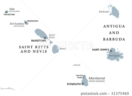 Saint Kitts, Nevis, Antigua, Barbuda, Montserrat p Saint Kitts, Nevis, Antigua, Barbuda, Montserrat p 31375469