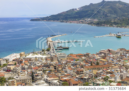 Top view of the city and harbor Zakynthos, Greece 31375684