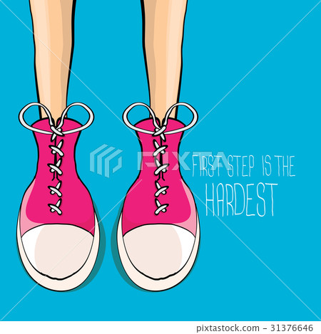 vector hipster sneakers with motivation quote vector hipster sneakers with motivation quote 31376646