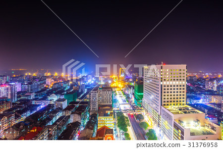 Rows of developing Yangon 31376958