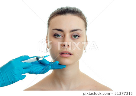 close-up portrait of a young girl whose doctor close-up portrait of a young girl whose doctor 31377315