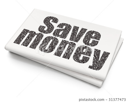 Currency concept: Save Money on Blank Newspaper 31377473