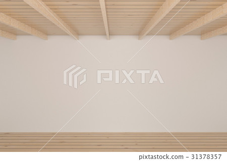empty room design with wooden parquet floor indoor 31378357