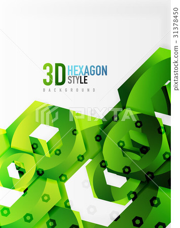 Vector 3d hexagon background - Stock Illustration [31378450] - PIXTA