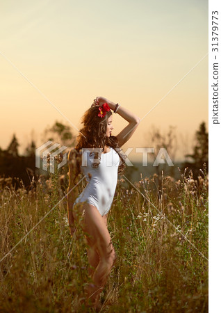 Young, beautiful, attractive model in swimsuit 31379773