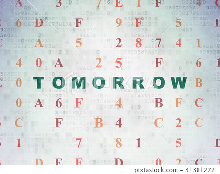 Timeline concept: Tomorrow on Digital Data Paper 31381272