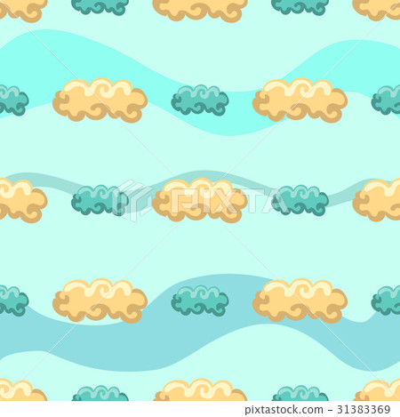 Seamless pattern with clouds Seamless pattern with clouds 31383369