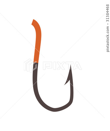Fish hook icon in flat style - Stock Illustration [31384468] - PIXTA