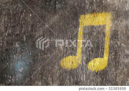 wood texture background with a musical sign 31385930