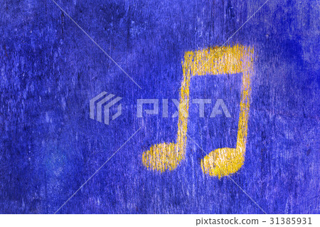 blue wood texture background with a musical sign blue wood texture background with a musical sign 31385931