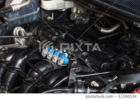 LPG fuel injection focus in engine room 31386334
