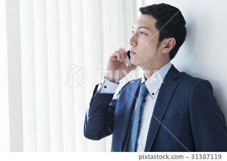 商人1人肖像智能手機 31387119