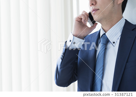 Businessman 1 person Portrait Smartphone 31387121