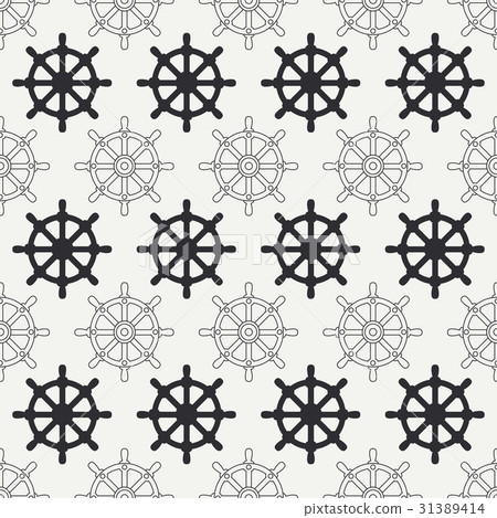 Geometric nautical seamless background pattern Geometric nautical seamless background pattern 31389414