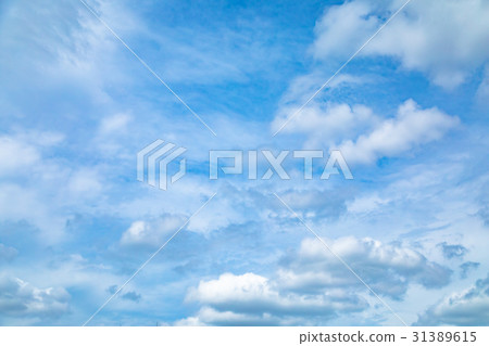 Cloudy sky sky picture material sky and clouds blue sky and white clouds copy space text space ordinary clouds 31389615