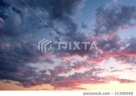 藍天雲彩日落天空雲彩 藍天雲彩日落天空雲彩 31390049