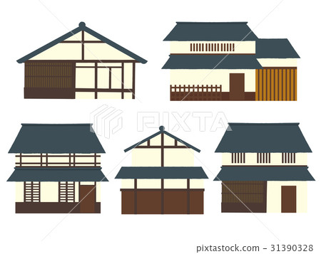 Kyo-machiya illustration set 31390328