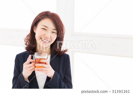 Woman drinking tea business Woman drinking tea business 31391161