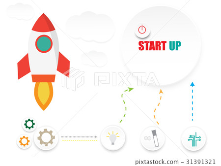 start up business rocket icon science technology start up business rocket icon science technology 31391321