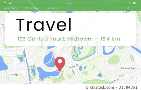 Map GPS Location Direction Position Graphic 31394351