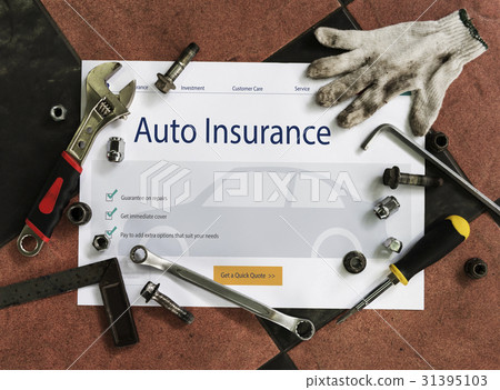 Auto Insurance Vehicle Protection Concept 31395103