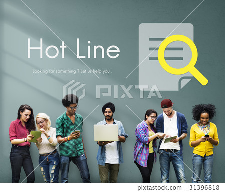 Call Center Hot Line Information Concept 31396818