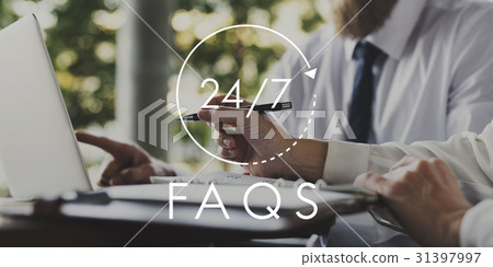 24/7 Help desk customer service overlay 31397997