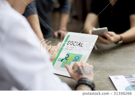 Group of people social fundraising for charity foundation 31398266