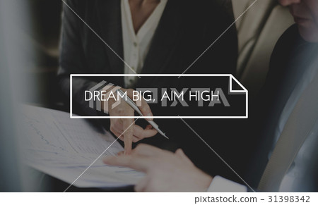 Dream Big Aim High Quote Message Aspiration 31398342