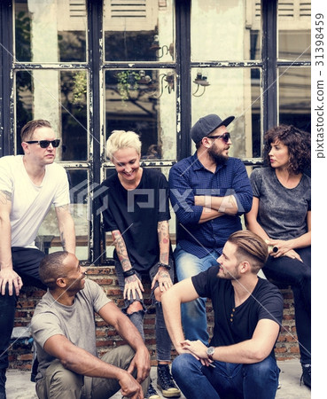 Diverse People Hang Out Talk Friendship Diverse People Hang Out Talk Friendship 31398459