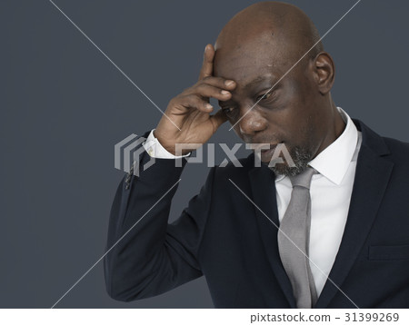 African Descent Man Thinking Concept 31399269