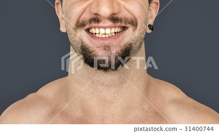 Adult man smiling studio portrait 31400744