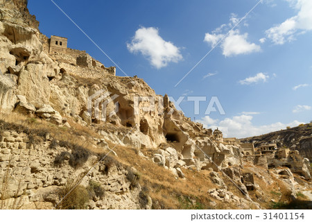 View cave houses in Ortahisar. Cappadocia. Turkey View cave houses in Ortahisar. Cappadocia. Turkey 31401154