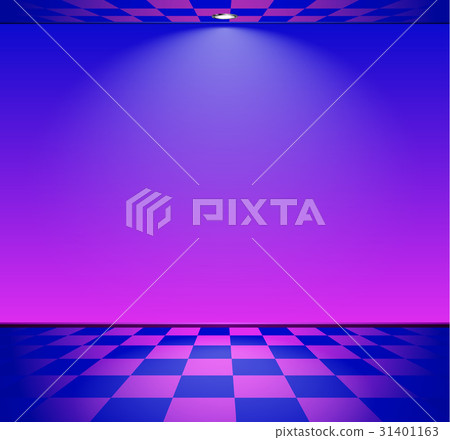 80s styled vapor wave room with blue and purple 31401163