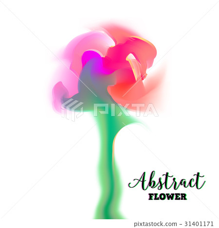 Abstract glitch flower with distorted petal 31401171
