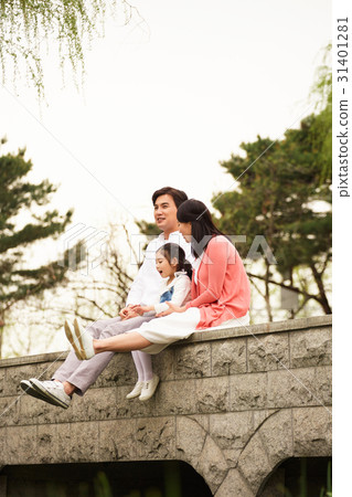 Happy family of three Happy family of three 31401281