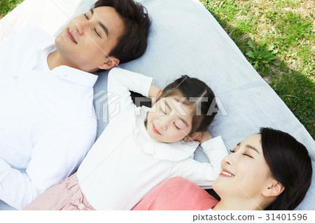 Happy family of three Happy family of three 31401596