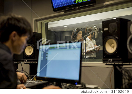 Male and female studio recording 31402649