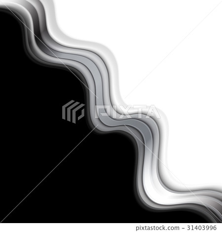Black and white background with metallic wave - Stock Illustration ...
