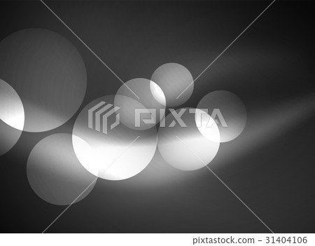 Shiny glowing glass circles, modern futuristic 31404106