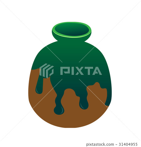 clay bottle isolated illustration 31404955