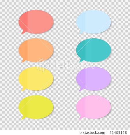 Sticky Office Paper Sheets Notes, Speech Bubble 31405138