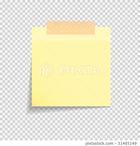 Sticky Paper Note on Transparent Background  Vecto 31405149