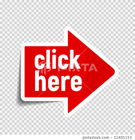 插图素材: sticky office paper sheets notes, arrow click here