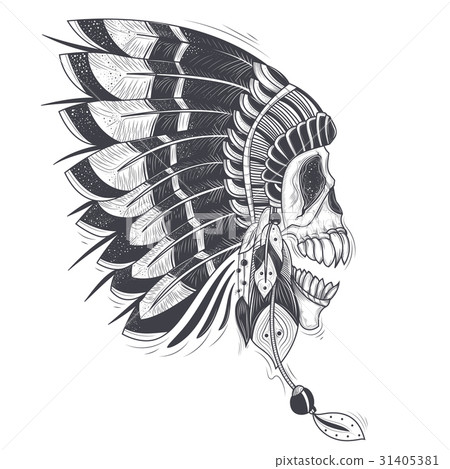 Vector illustration of a template for a tattoo Vector illustration of a template for a tattoo 31405381